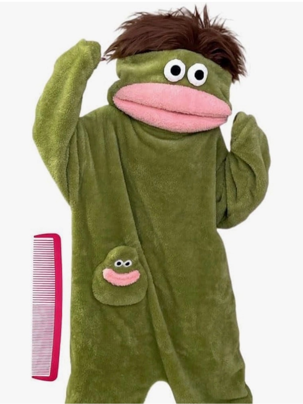 Big Mouth Monster pajamas,Goofy Onesie，Cozy Home Loungewear,Soft Fabric. Sz M